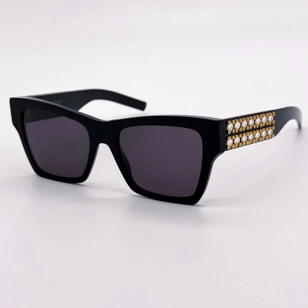 New! Givenchy Elegant Black Sunglasses with Crystals, GV40076I 01A, Authentic - Picture 3 of 11